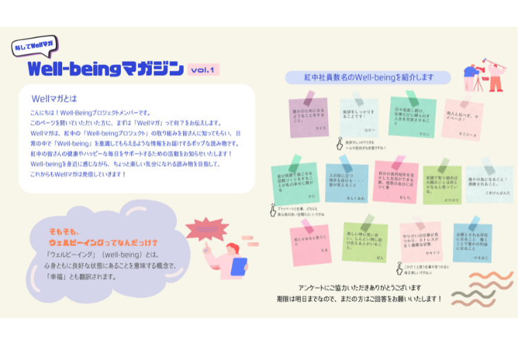 社内誌「well-beingマガジン」